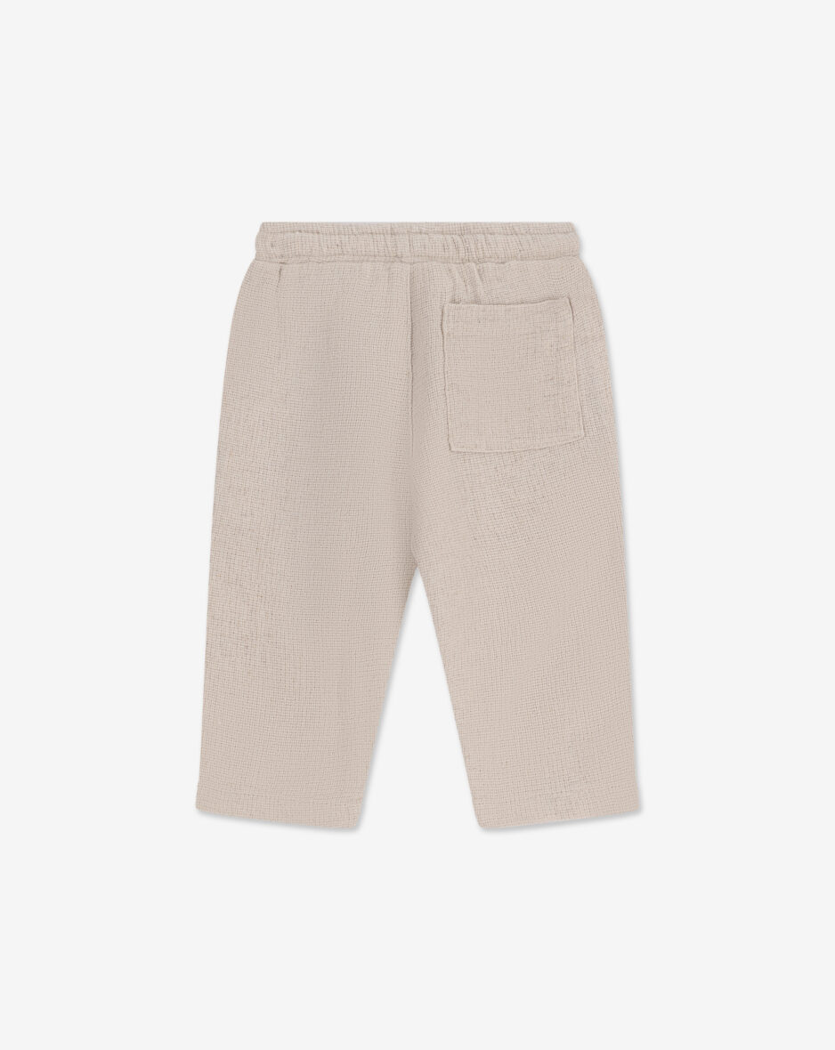 מכנסי אריג ארוכים בגזרה משוחררת WB